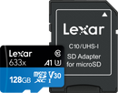 LEXAR 128GB 633X MICRO SDXC UHS-I HS MED ADAPTER