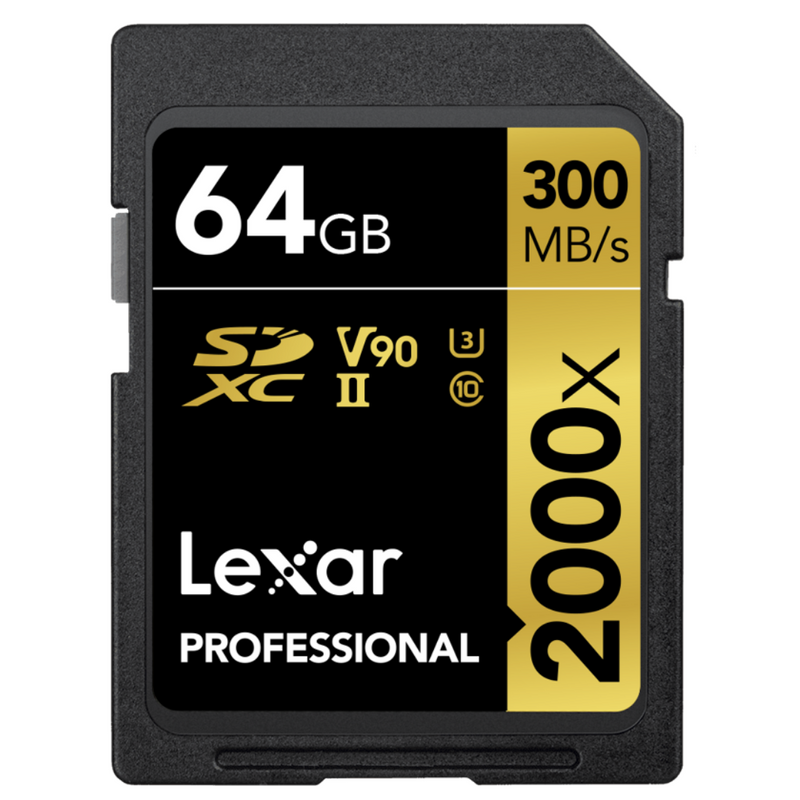LEXAR PRO 2000X SDHC/SDXC UHS-II U3(V90) R300/W260 64GB