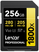 LEXAR SDXC PRO 1800X U3 UHS-II R280/W210 (V60) 256GB