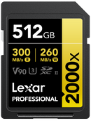 SDXC PRO 2000X UHS-II U3 R300/W260 (V90) 512GB