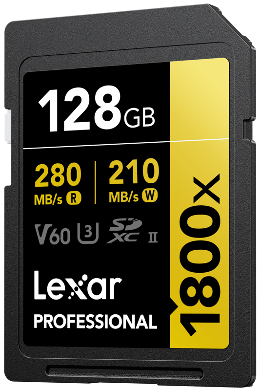 LEXAR SDXC PRO 1800X U3 UHS-II R280/W210 (V60) 128GB