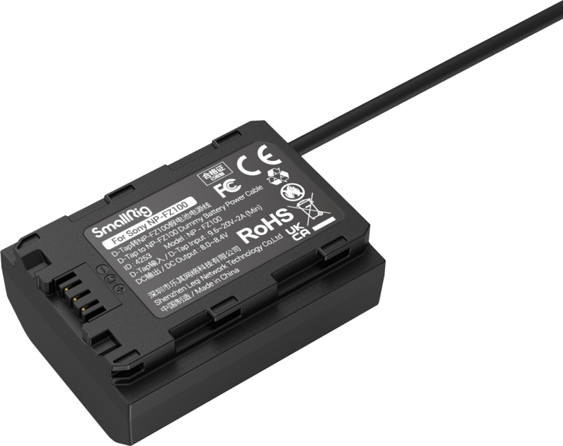 SMALLRIG 4253 D-TAP TO NP-FZ100 DUMMY BATTERY POWER CABLE