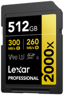 SDXC PRO 2000X UHS-II U3 R300/W260 (V90) 512GB