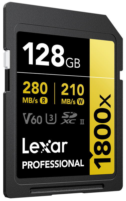 LEXAR SDXC PRO 1800X U3 UHS-II R280/W210 (V60) 128GB