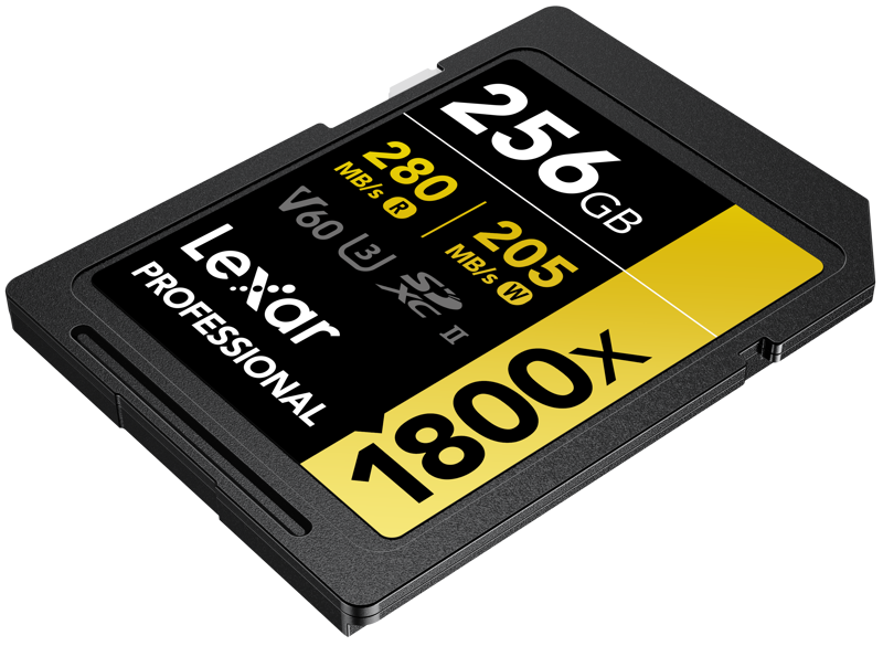 LEXAR SDXC PRO 1800X U3 UHS-II R280/W210 (V60) 256GB