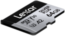 LEXAR MICROSDXC PROFESSIONAL SILVER PLUS UHS-I/U3/A2/4K R205/W100 (V30) 64GB