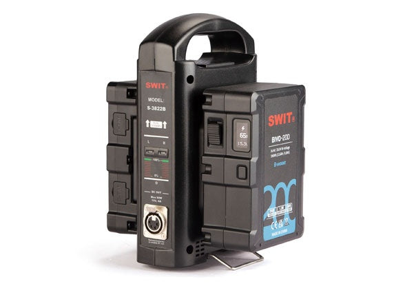 SWIT S-3822B | 2CHX3A 14.4V FAST SIMULTANEOUS CHARGER  B-MOUNT