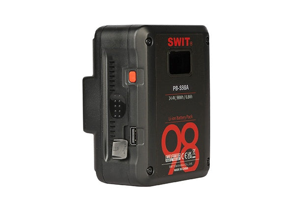 SWIT PB-S98A MULTI SOCKET SQUARE CINE BATTERY, GOLD-MOUNT 98WH