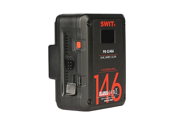 SWIT PB-S146A  MULTI SOCKET SQUARE CINE BATTERY, GOLD-MOUNT 146WH