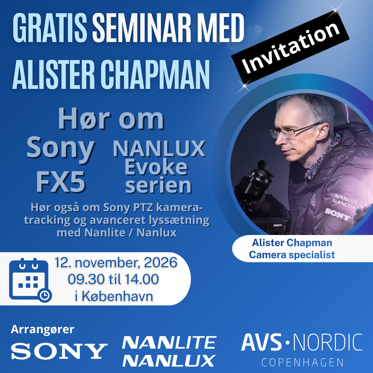 Gratis seminar med Alister Chapman