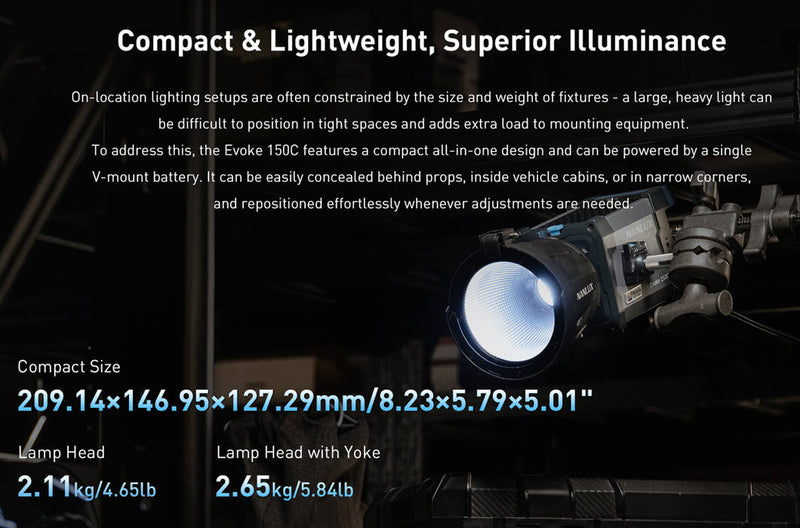 NANLUX Evoke 150C LED Full-color Spot Light with case