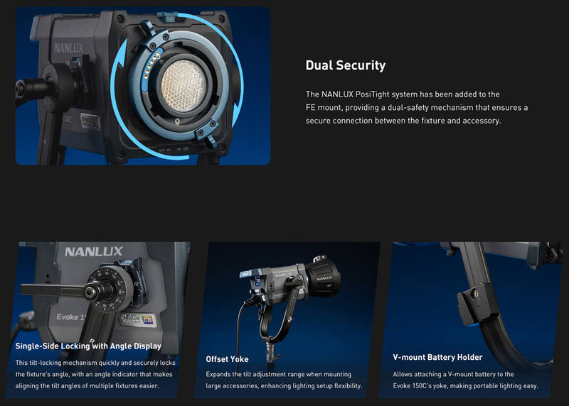 NANLUX Evoke 150C LED Full-color Spot Light with case