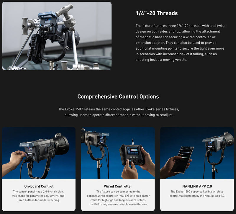 NANLUX Evoke 150C LED Full-color Spot Light with case