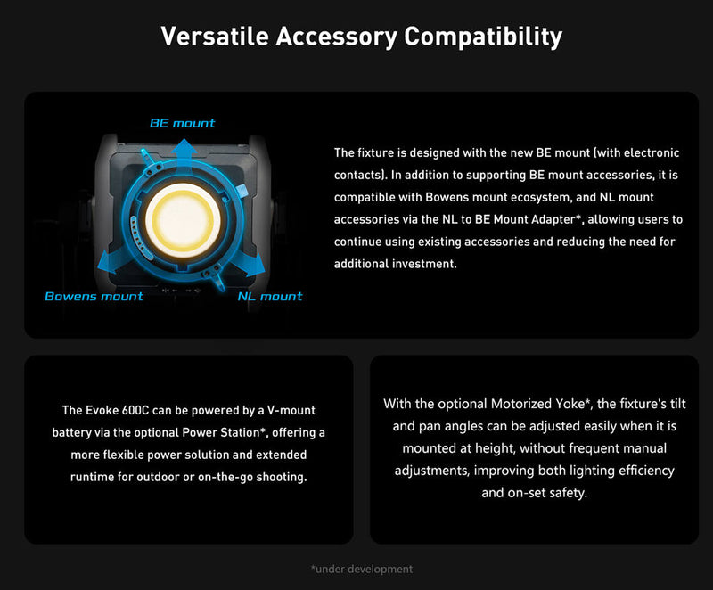 NANLUX Evoke 600C LED Full-color Spot Light with trolley case
