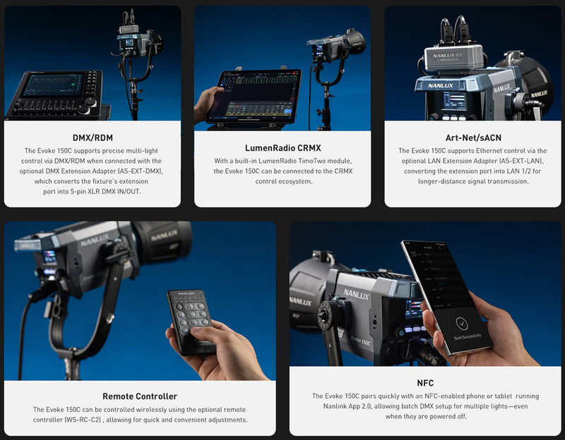 NANLUX Evoke 150C LED Full-color Spot Light with case