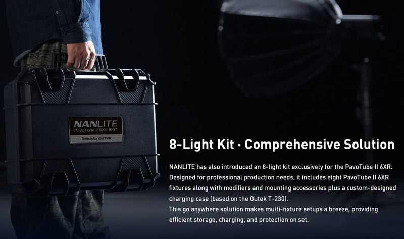 NANLITE PAVOTUBE II 6XR 8 LIGHT KIT