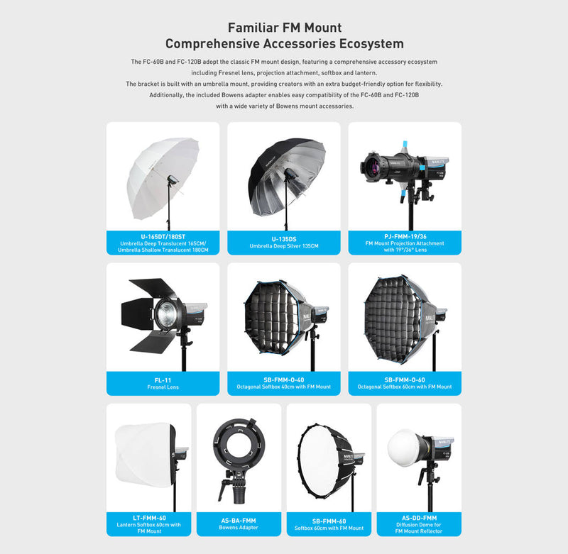 NANLITE FC-120B LED Bi-color Spot Light