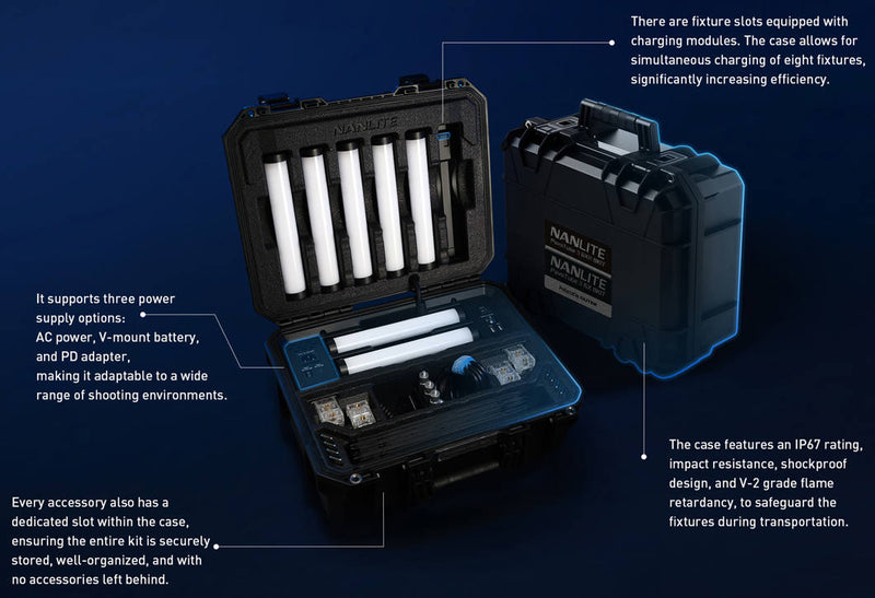 NANLITE PAVOTUBE II 6XR 8 LIGHT KIT