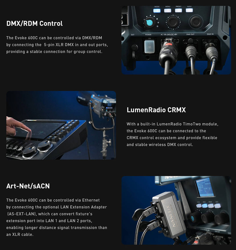 NANLUX Evoke 600C LED Full-color Spot Light with trolley case