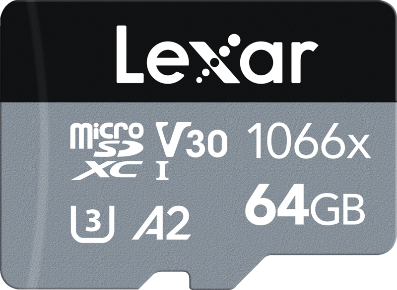 LEXAR PRO MICROSDHC/MICROSDXC UHS-I (SILVER) 1066X R160/W70 64GB