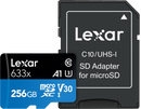 LEXAR PROFESSIONAL 256GB 633X MICRO SDXC UHS-I HS INCLUDING CARD ADAPTER