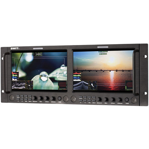 SWIT M-1093F DUAL 9" FHD WAVEFORM RACK LCD MONITOR