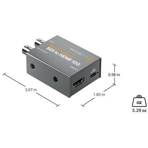 BLACKMAGIC MICRO CONVERTER SDI TO HDMI 12G