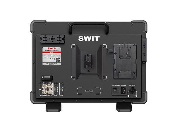 SWIT K15 | 15.4" HIGH-BRIGHT HDR F-HD SLIM FIELD MONITOR MED V-MOUNT OG STAND ADAPTER