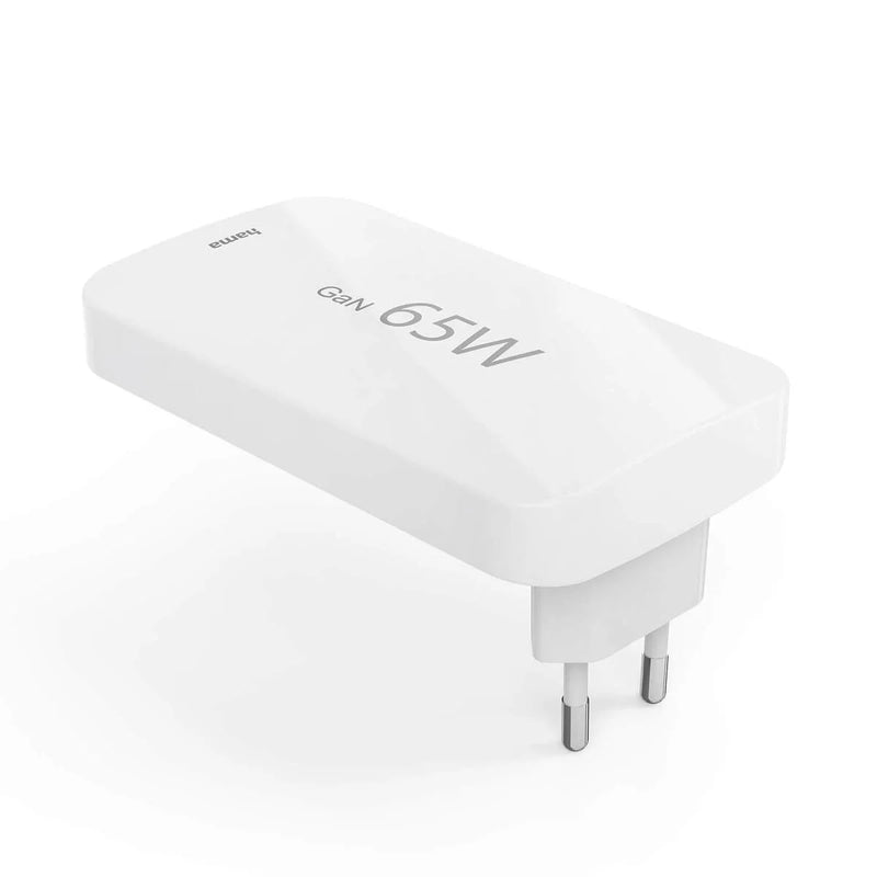 HAMA  FLAT CHARGER 2 x USB-C 1 x USB-A PD 65W (WHITE)