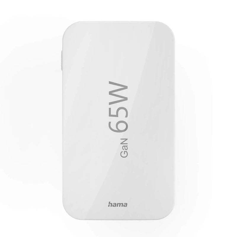 HAMA  FLAT CHARGER 2 x USB-C 1 x USB-A PD 65W (WHITE)