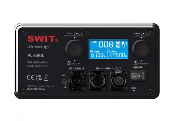 SWIT PL-E90L 90W BI-COLOR LED PANEL LIGHT, ULTRA SLIM, SWIT PATENT, V-MOUNT, DMX