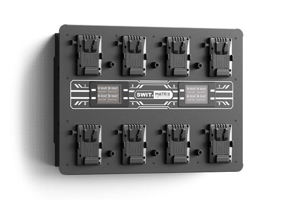 SWIT MATRIX-S8 8CH V-MOUNT MAX 6A TOP FAST SIMULTANEOUS 14V/28V WALL CHARGER, V-MOUNT