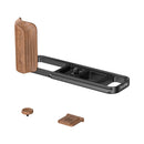 SmallRig 5985 L-Shaped Mount Plate with Wooden Handle for Fujifilm X-E5 (Rosewood, Black)