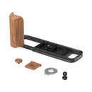 SmallRig 5985 L-Shaped Mount Plate with Wooden Handle for Fujifilm X-E5 (Rosewood, Black)