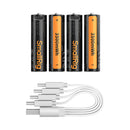SmallRig 5768 Rechargeable Lithium Battery AA (2100mAh) with USB-C (4pcs)