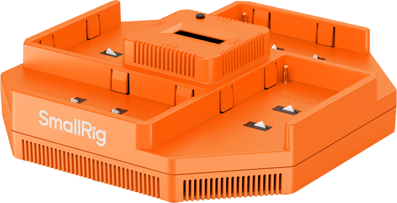 SMALLRIG 4837 NP-F 4-KANAL BATTERILADER ORANGE