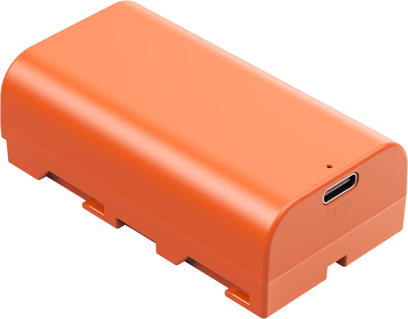 SMALLRIG 4971 NP-F550 USB-C GENOPLADELIGT BATTERI, ORANGE