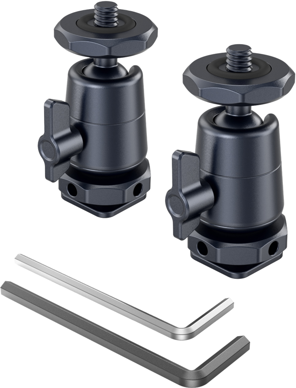 SMALLRIG 2948 BALLHEAD MINI WITH REMOVABLE COLD SHOE MOUNT 2PCS