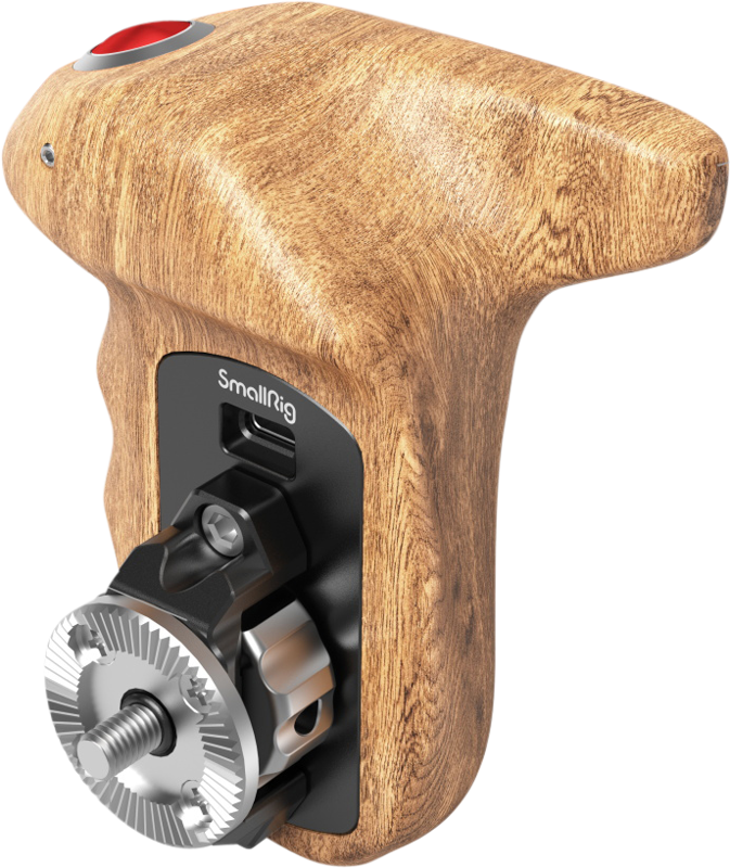 SMALLRIG 3324 ROSETTE SIDE HANDLE WOOD. REC START/STOP REMOTE TRIGGER