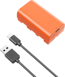 SMALLRIG 4971 NP-F550 USB-C RECHARGEABLE CAMERA BATTERY ORANGE