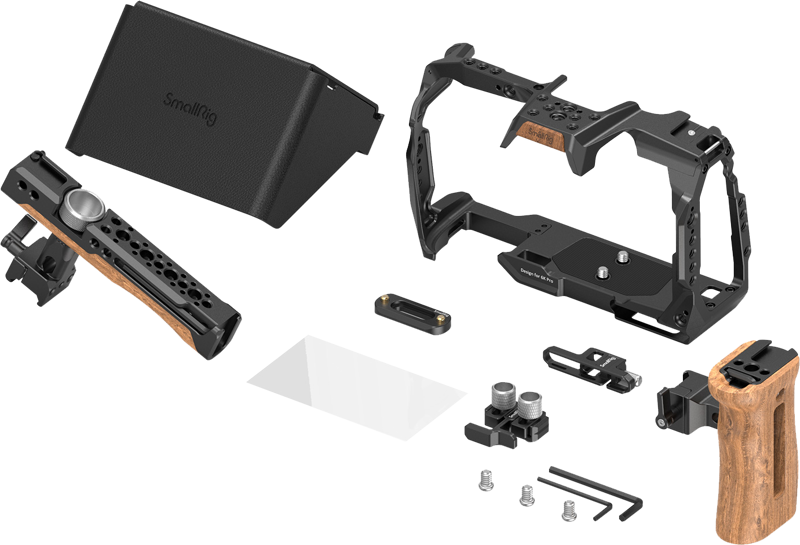 SMALLRIG 3324 ROSETTE SIDE HANDLE WOOD. REC START/STOP REMOTE TRIGGER