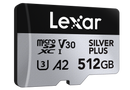 LEXAR MICROSDXC SILVER PLUS 1066x UHS-I/U3/A2/4K R205/W150 (V30) (512GB)
