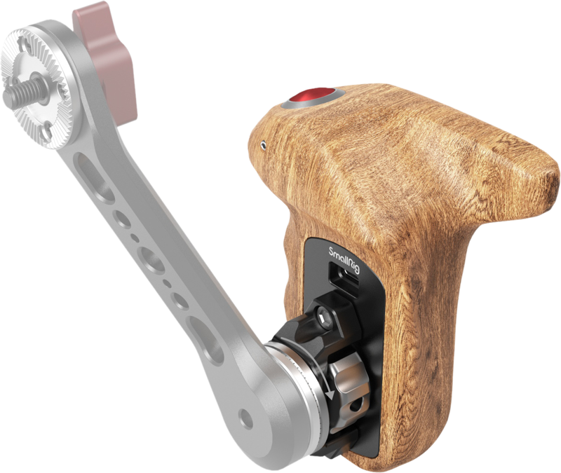 SMALLRIG 3324 ROSETTE SIDE HANDLE WOOD. REC START/STOP REMOTE TRIGGER