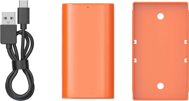 SMALLRIG 4971 NP-F550 USB-C GENOPLADELIGT BATTERI, ORANGE