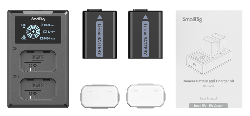 Smallrig 3818 NP-FW50 BATTERY & CHARGER KIT