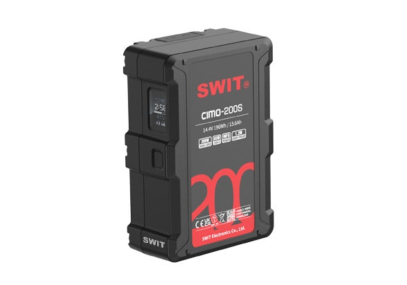 SWIT CIMO-200S HIGHT POWER 200WHV-MOUNT HIGH POWER DRAW BATTERY, USB-C, 2 X D-TAP