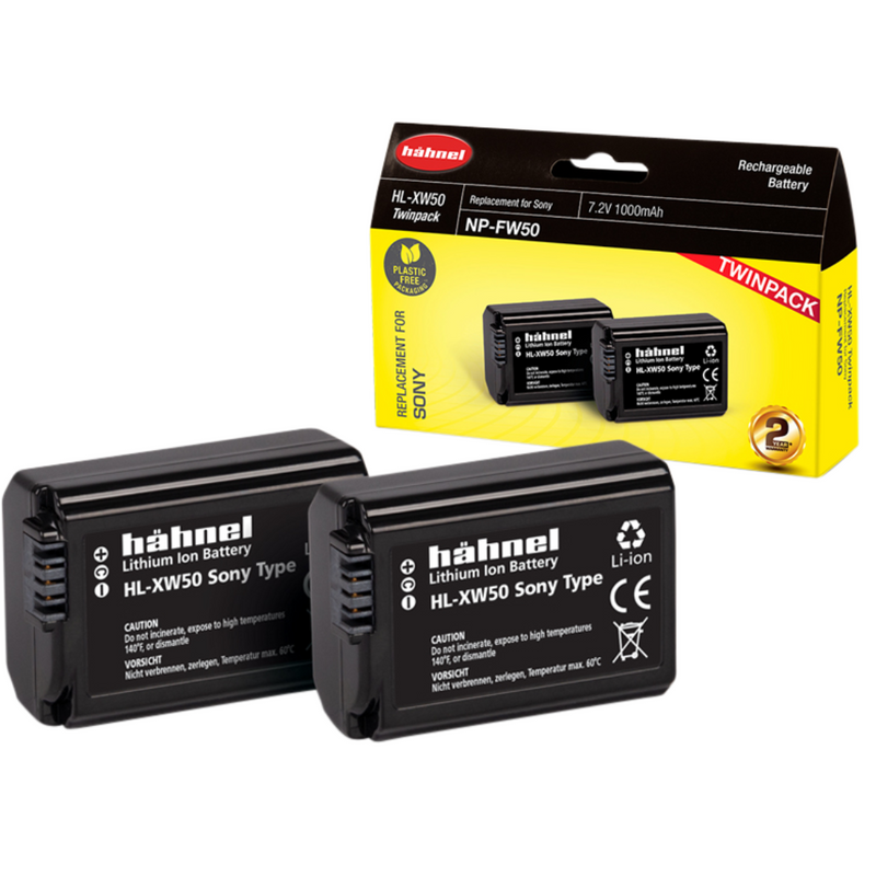 HÄHNEL  BATTERY SONY HL-XW50 / NP-FW50 TWIN PACK