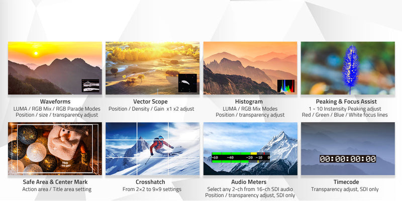 SWIT K15 | 15.4" HIGH-BRIGHT HDR F-HD SLIM FIELD MONITOR MED V-MOUNT OG STAND ADAPTER