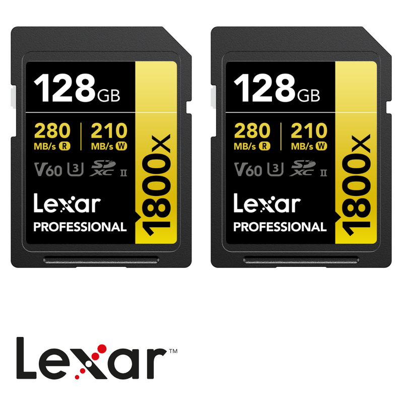 2PACK LEXAR SDXC 1800X U3 UHS-II R280/W210 (V60)