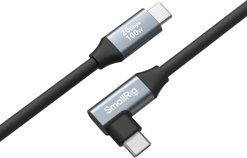 SMALLRIG 4790 USB-C KABEL (LIGE) TIL USB-C (VINKLET) 35CM, 100W